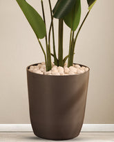 Alamkari India FRP (Fiberglass) / Grey Verdant Planter (Large, 16x18 inches, Slate Grey)